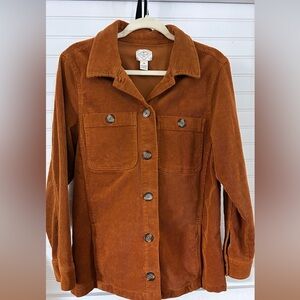 St. John's Bay Women's Corduroy Utility Jacket in Warm Rust